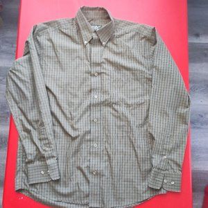 Eddie Bauer chequered long sleeve shirt grey men's size M